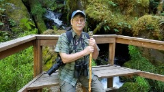 Blair enjoying one of his favorite hobbies: birdwatching and wildlife observation.